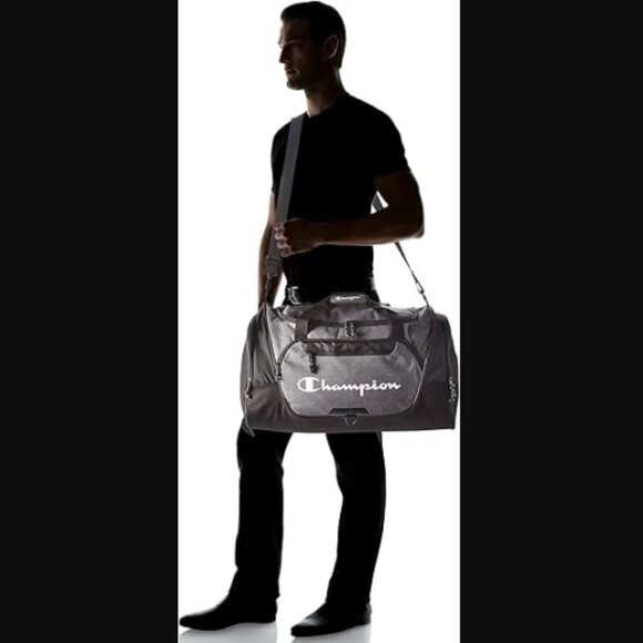 NWT Champion Forever Champ Expedition Duffel Bag Heather Grey Retail $60.00 - Picture 2 of 5